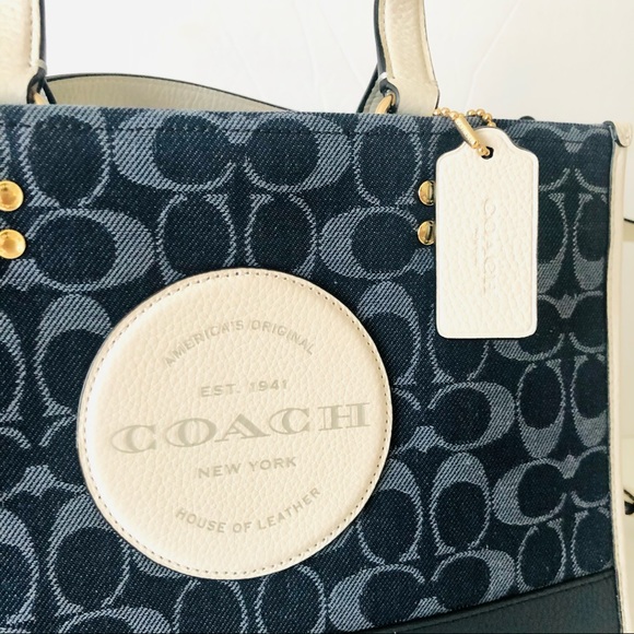 Coach Bags Coach Dempsey Carryall Denim Blue Jacquard Purse Poshmark